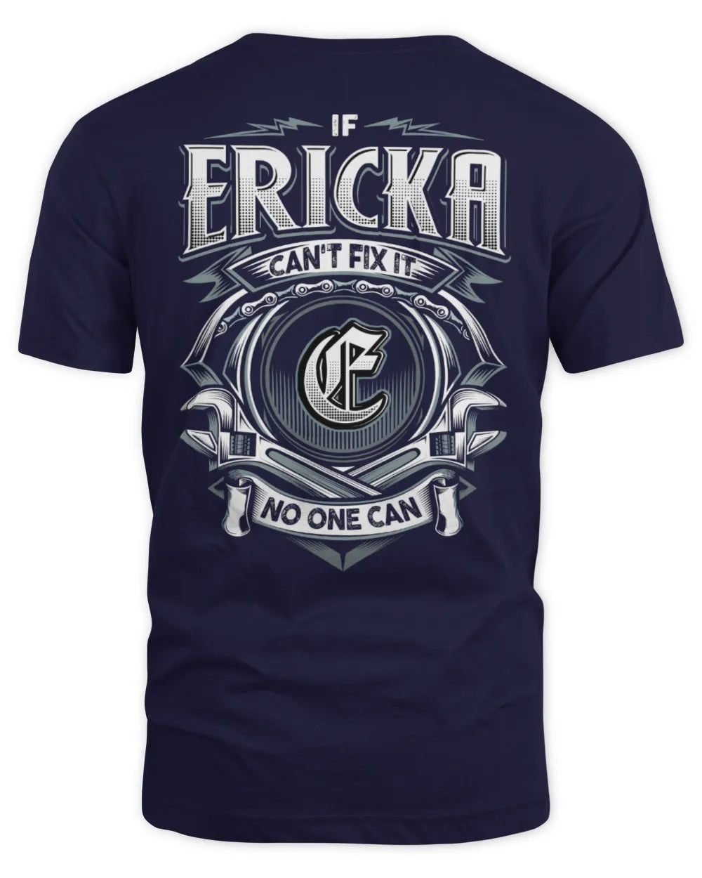 ERICKA AP81-K4-626 - Personalized Ahmed Quote Apparel “If Ahmed Can't Fix It, No One Can” - Unisex Standard T-Shirt - Navy