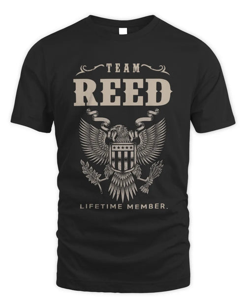 REED TP06-K82 – Personalized Classic Style Apparel “Team NAME Lifetime Member” - Unisex Standard T-Shirt - Black