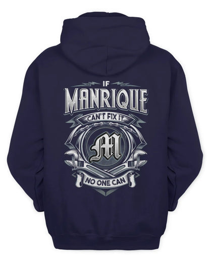 MANRIQUE AP81-K4-626 - Personalized Ahmed Quote Apparel “If Ahmed Can't Fix It, No One Can” - Unisex Hoodie - Navy