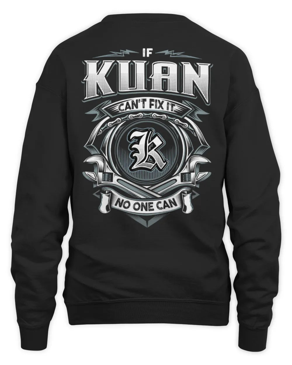 KUAN AP81-K4-626 - Personalized Ahmed Quote Apparel “If Ahmed Can't Fix It, No One Can” - Unisex Sweatshirt - Black