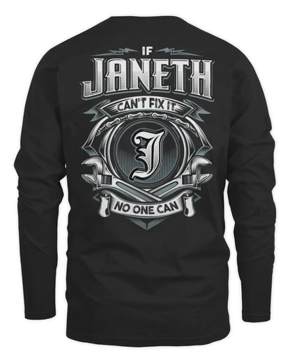 JANETH AP81-K4-626 - Personalized Ahmed Quote Apparel “If Ahmed Can't Fix It, No One Can” - Men's Long Sleeved T-Shirt - Black