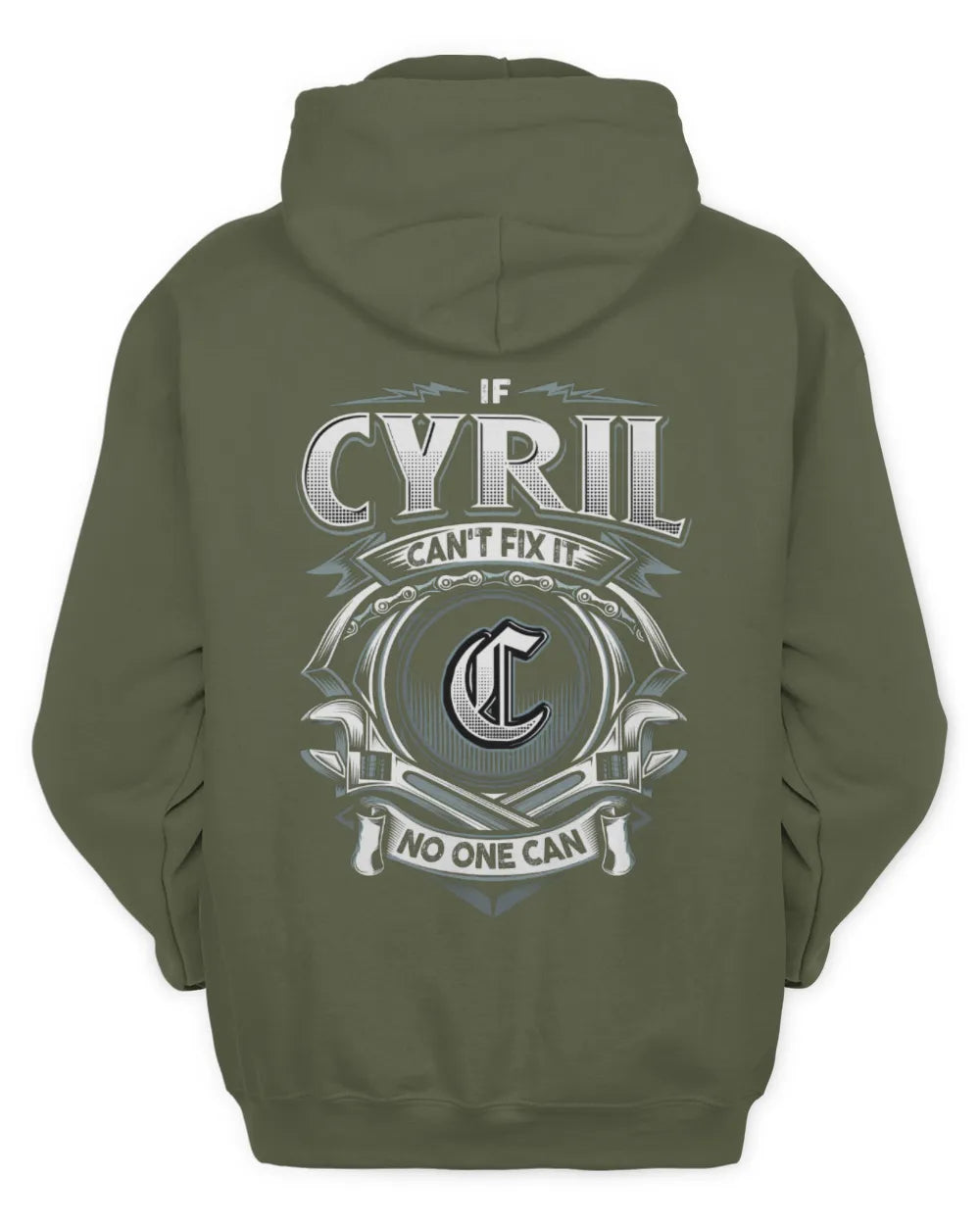CYRIL AP81-K4-626 - Personalized Ahmed Quote Apparel “If Ahmed Can't Fix It, No One Can” - Unisex Hoodie - Military Green