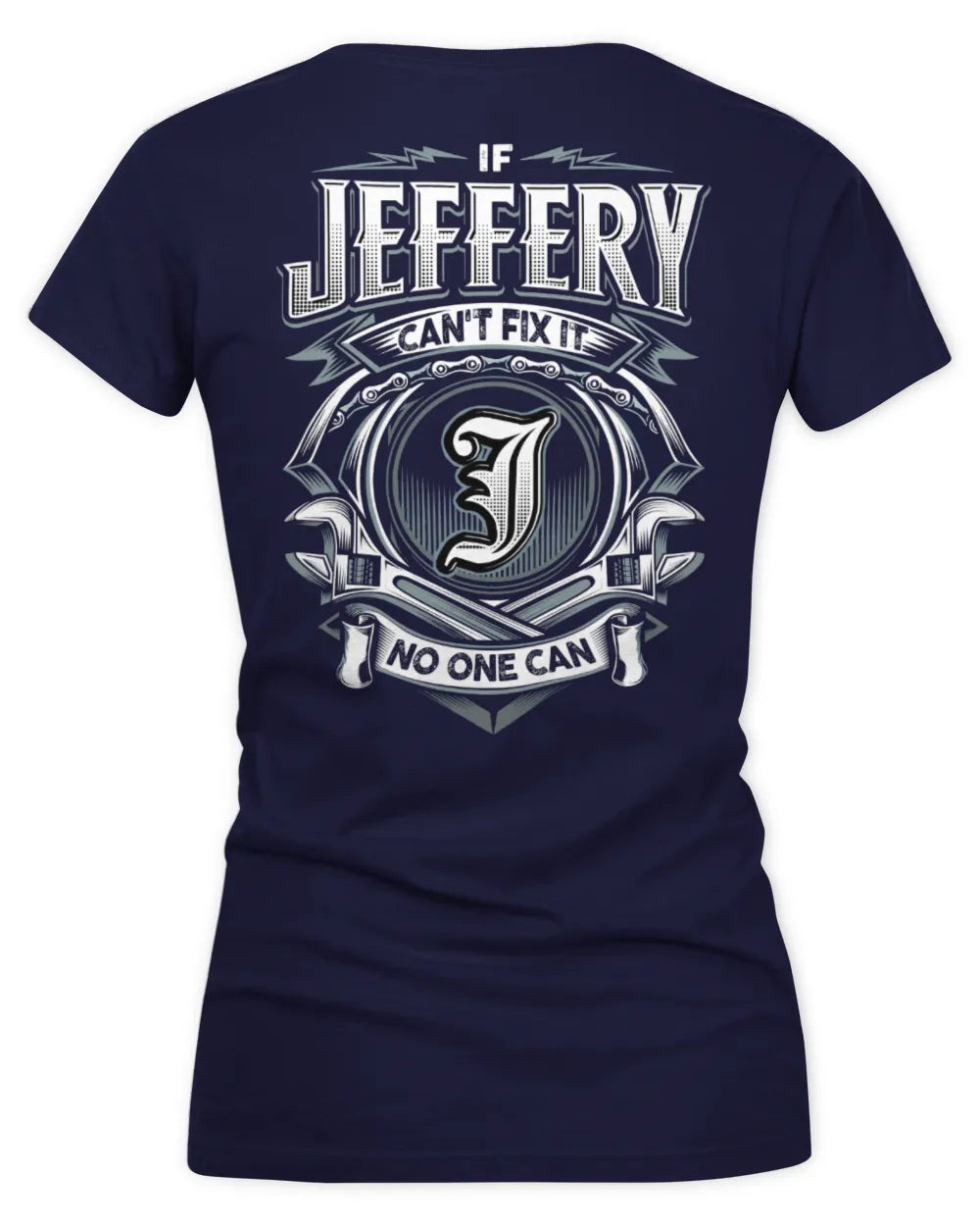 JEFFERY AP81-K4-626 - Personalized Ahmed Quote Apparel “If Ahmed Can't Fix It, No One Can” - Women's V-Neck T-Shirt - Navy