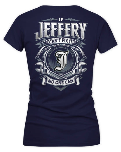 JEFFERY AP81-K4-626 - Personalized Ahmed Quote Apparel “If Ahmed Can't Fix It, No One Can” - Women's V-Neck T-Shirt - Navy