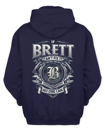 BRETT AP81-K4-626 - Personalized Ahmed Quote Apparel “If Ahmed Can't Fix It, No One Can” - Unisex Hoodie - Navy