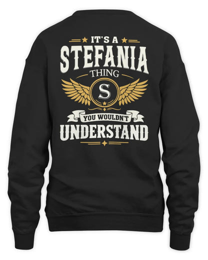 STEFANIA KT06-M008 It’s a [NAME] Thing – You Wouldn’t Understand | Personalized Vintage T-Shirt - Unisex Sweatshirt - Black