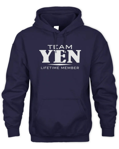 YEN BL62-K4-128 - Personalized “Team NAME Lifetime Member” - Unisex Hoodie - Navy