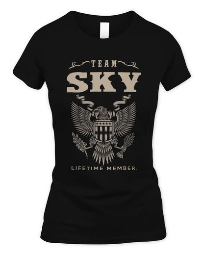 SKY TP06-K82 – Personalized Classic Style Apparel “Team NAME Lifetime Member” - Women's Standard T-Shirt - Black