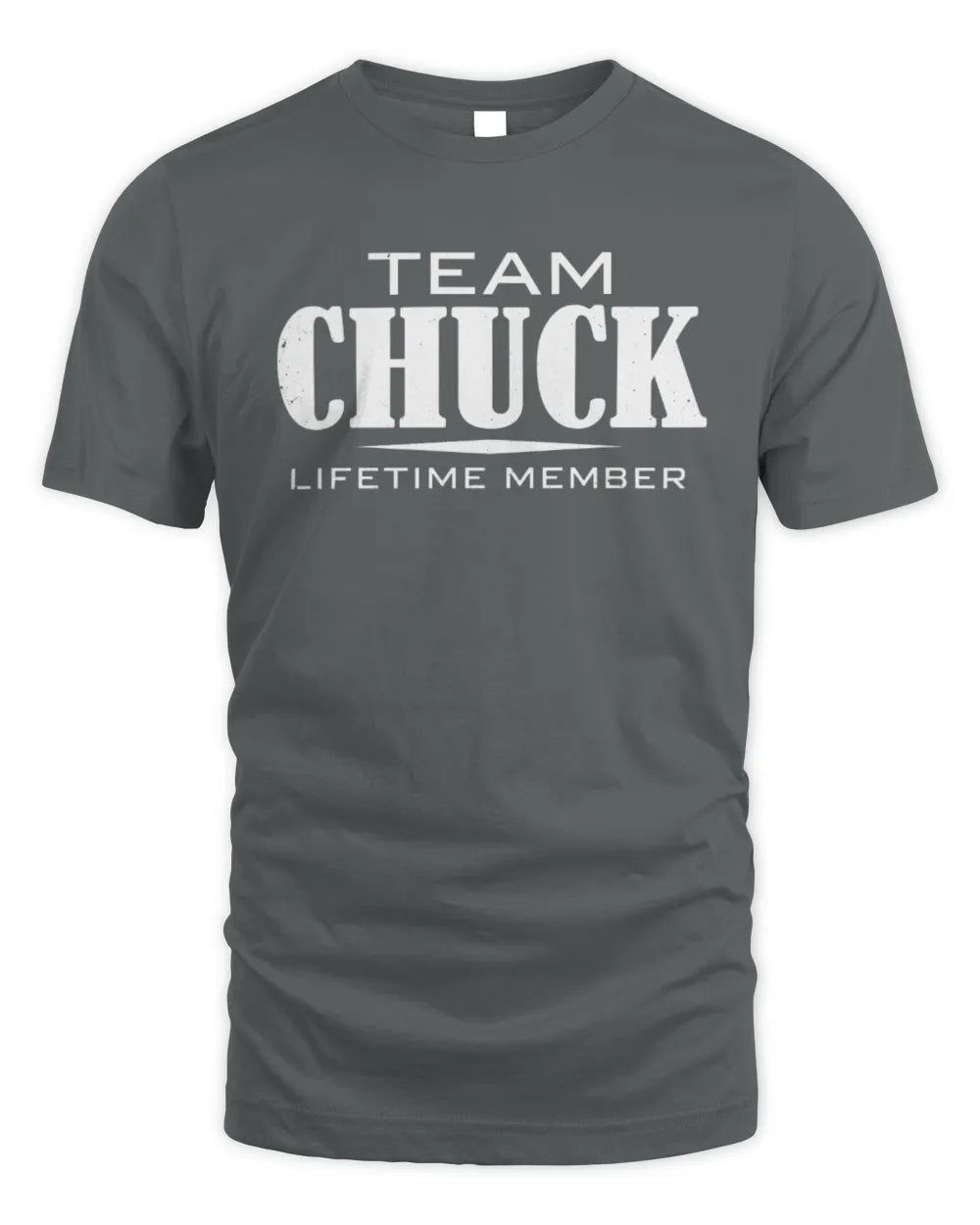CHUCK BL62-K4-128 - Personalized “Team NAME Lifetime Member” - Unisex Standard T-Shirt - Charcoal