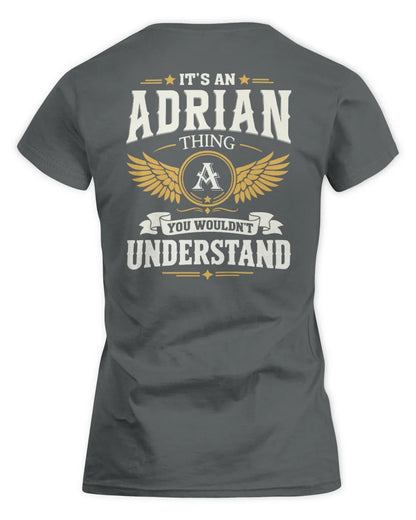 ADRIAN KT06-M008 It’s a [NAME] Thing – You Wouldn’t Understand | Personalized Vintage T-Shirt - Women's Standard T-Shirt - Charcoal
