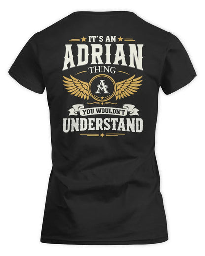 ADRIAN KT06-M008 It’s a [NAME] Thing – You Wouldn’t Understand | Personalized Vintage T-Shirt - Women's Standard T-Shirt - Black