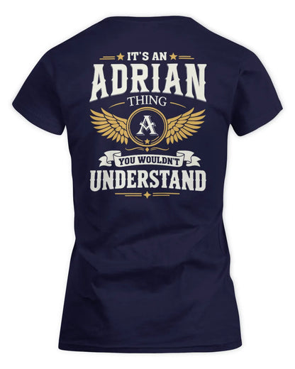 ADRIAN KT06-M008 It’s a [NAME] Thing – You Wouldn’t Understand | Personalized Vintage T-Shirt - Women's Standard T-Shirt - Navy
