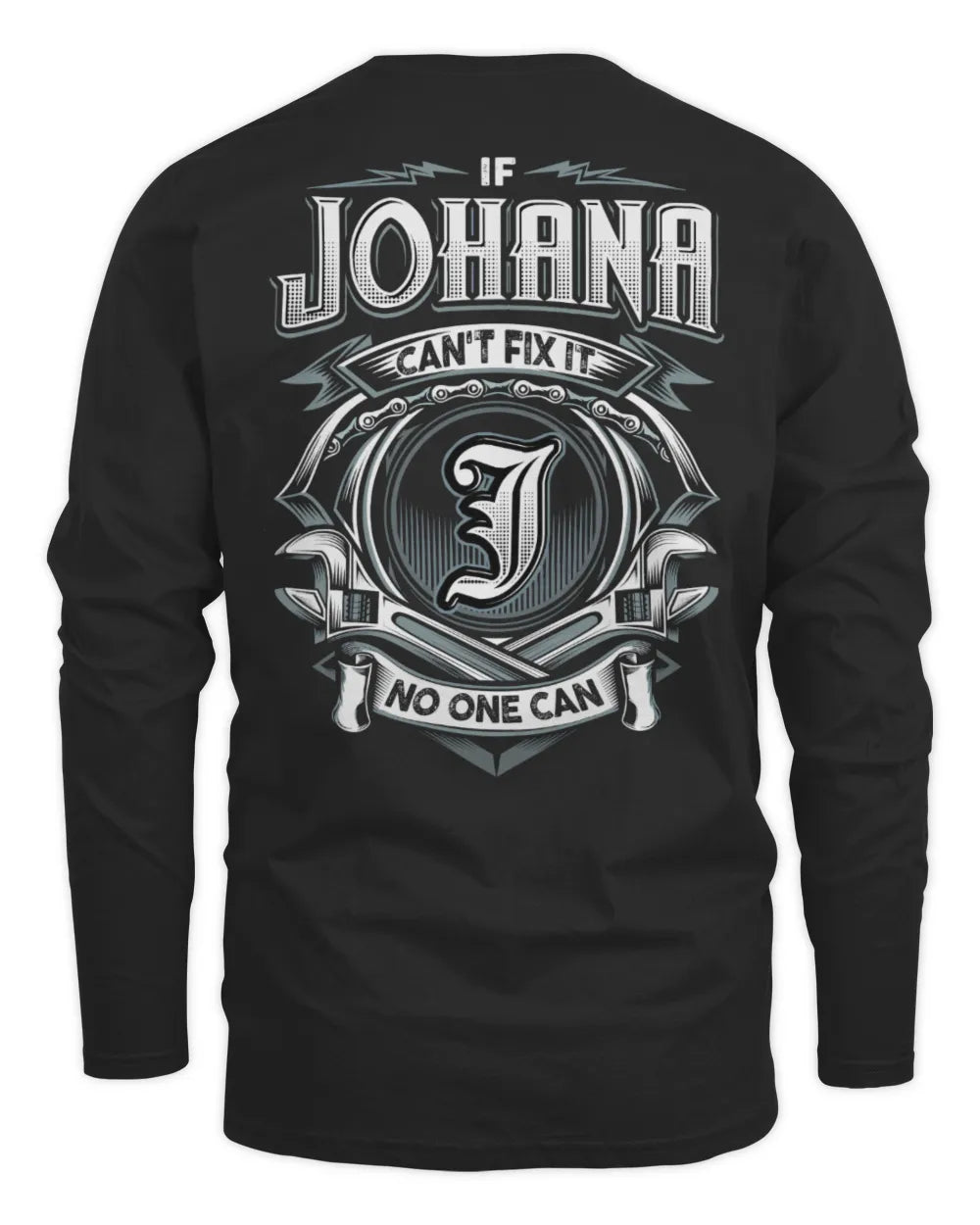 JOHANA AP81-K4-626 - Personalized Ahmed Quote Apparel “If Ahmed Can't Fix It, No One Can” - Men's Long Sleeved T-Shirt - Black