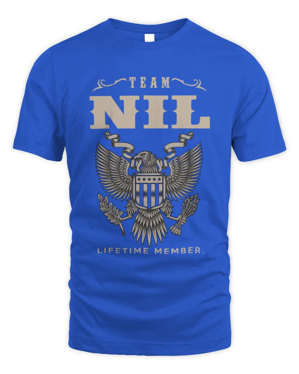 NIL TP06-K82 – Personalized Classic Style Apparel “Team NAME Lifetime Member” - Unisex Standard T-Shirt - Royal