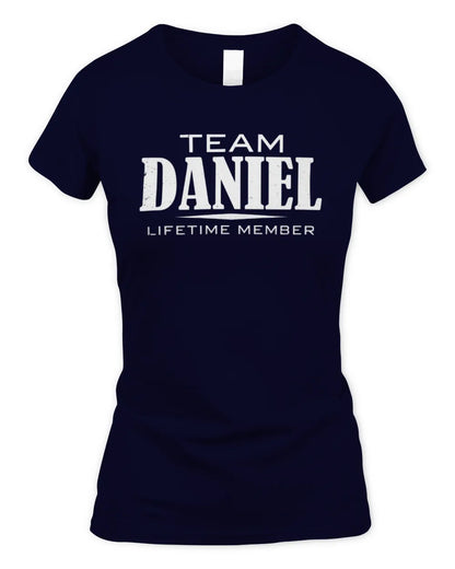 DANIEL BL62-K4-128 - Personalized “Team NAME Lifetime Member” - Women's Standard T-Shirt - Navy