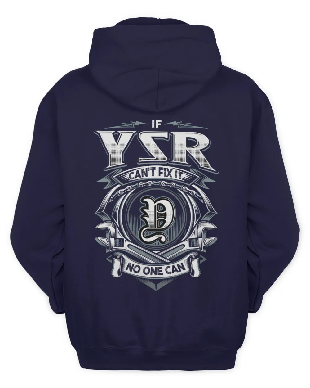 YSR AP81-K4-626 - Personalized Ahmed Quote Apparel “If Ahmed Can't Fix It, No One Can” - Unisex Hoodie - Navy