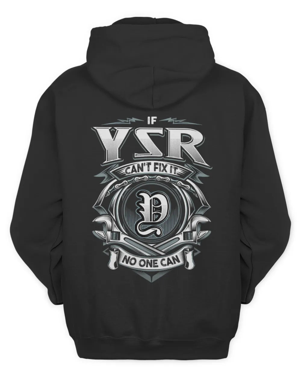 YSR AP81-K4-626 - Personalized Ahmed Quote Apparel “If Ahmed Can't Fix It, No One Can” - Unisex Hoodie - Black