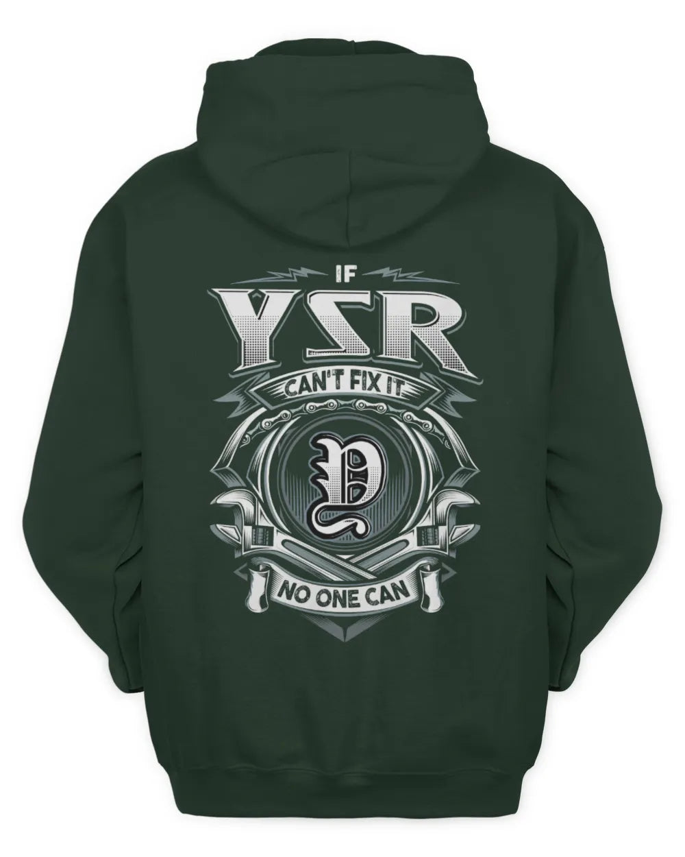 YSR AP81-K4-626 - Personalized Ahmed Quote Apparel “If Ahmed Can't Fix It, No One Can” - Unisex Hoodie - Forest Green