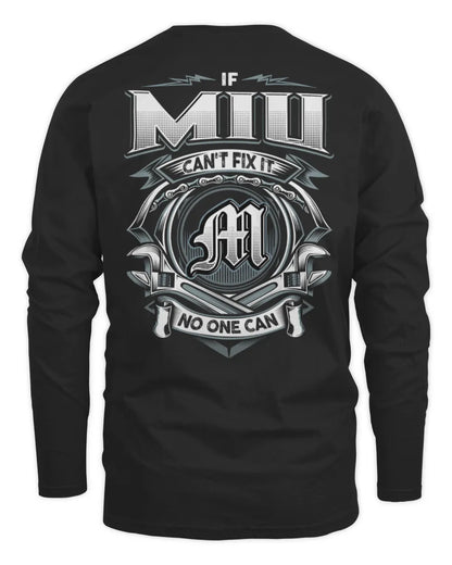 MIU AP81-K4-626 - Personalized Ahmed Quote Apparel “If Ahmed Can't Fix It, No One Can” - Men's Long Sleeved T-Shirt - Black