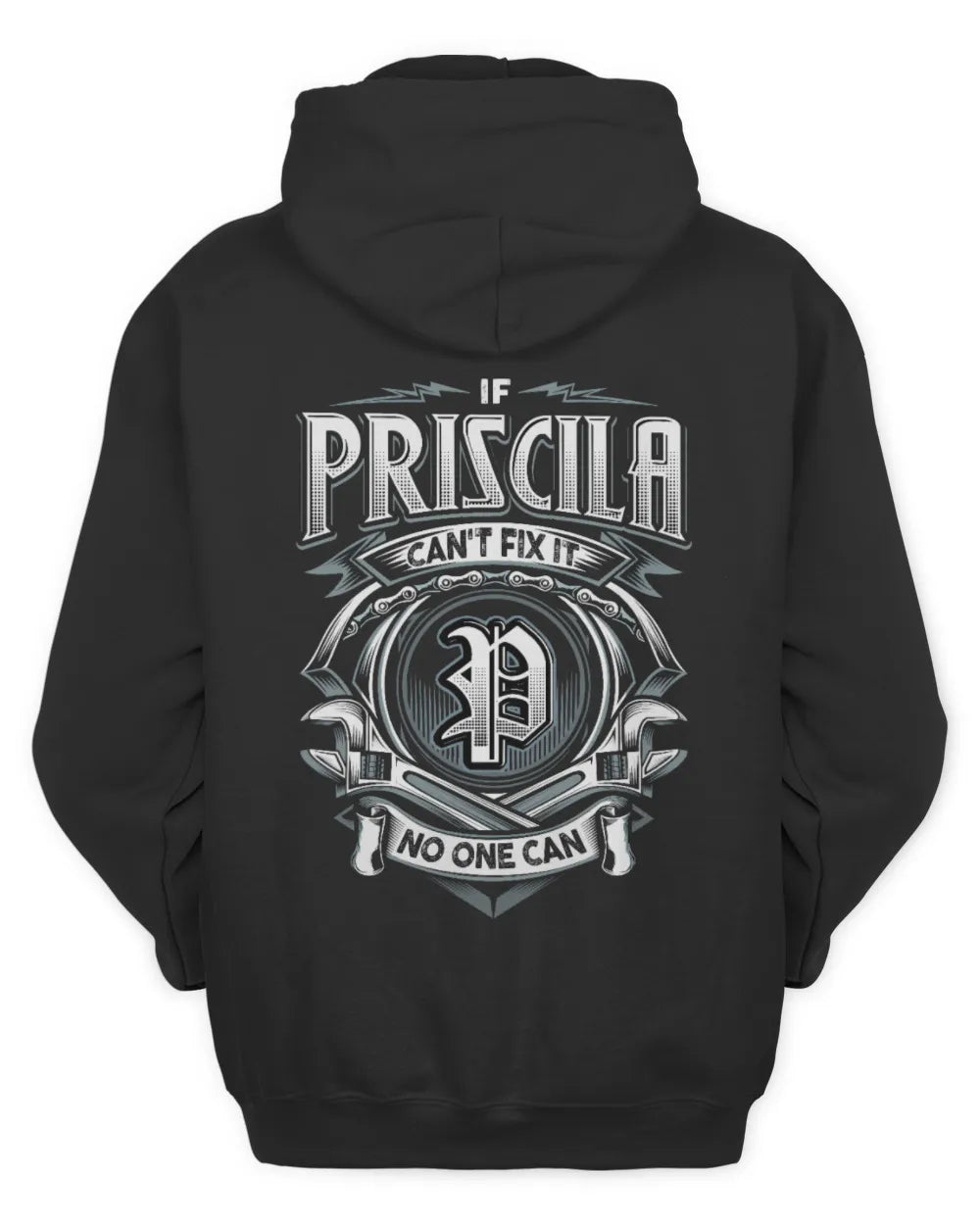 PRISCILA AP81-K4-626 - Personalized Ahmed Quote Apparel “If Ahmed Can't Fix It, No One Can” - Unisex Hoodie - Black