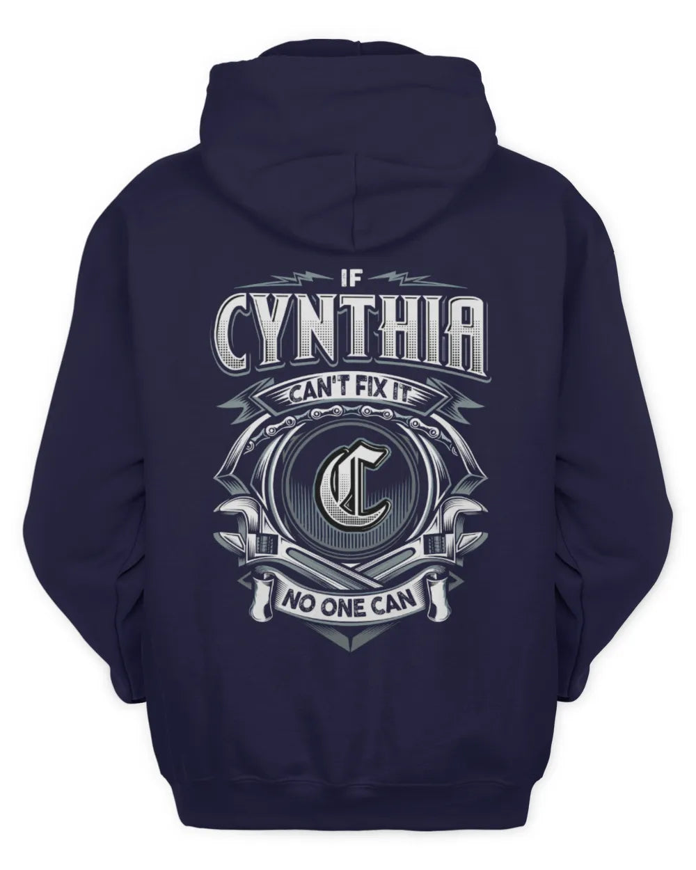 CYNTHIA AP81-K4-626 - Personalized Ahmed Quote Apparel “If Ahmed Can't Fix It, No One Can” - Unisex Hoodie - Navy