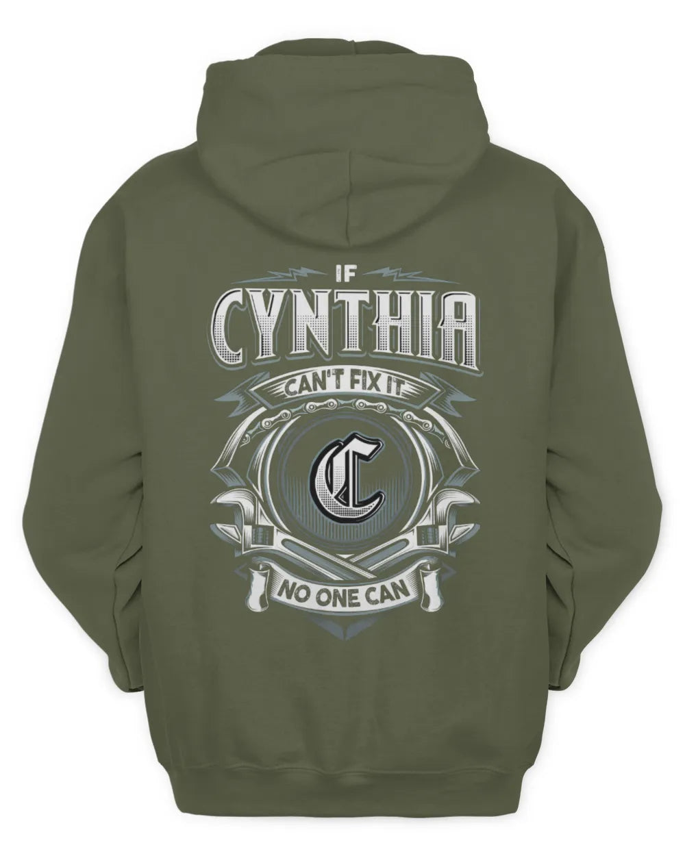 CYNTHIA AP81-K4-626 - Personalized Ahmed Quote Apparel “If Ahmed Can't Fix It, No One Can” - Unisex Hoodie - Military Green