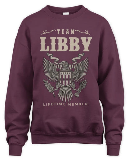 LIBBY TP06-K82 – Personalized Classic Style Apparel “Team NAME Lifetime Member” - Unisex Sweatshirt - Maroon