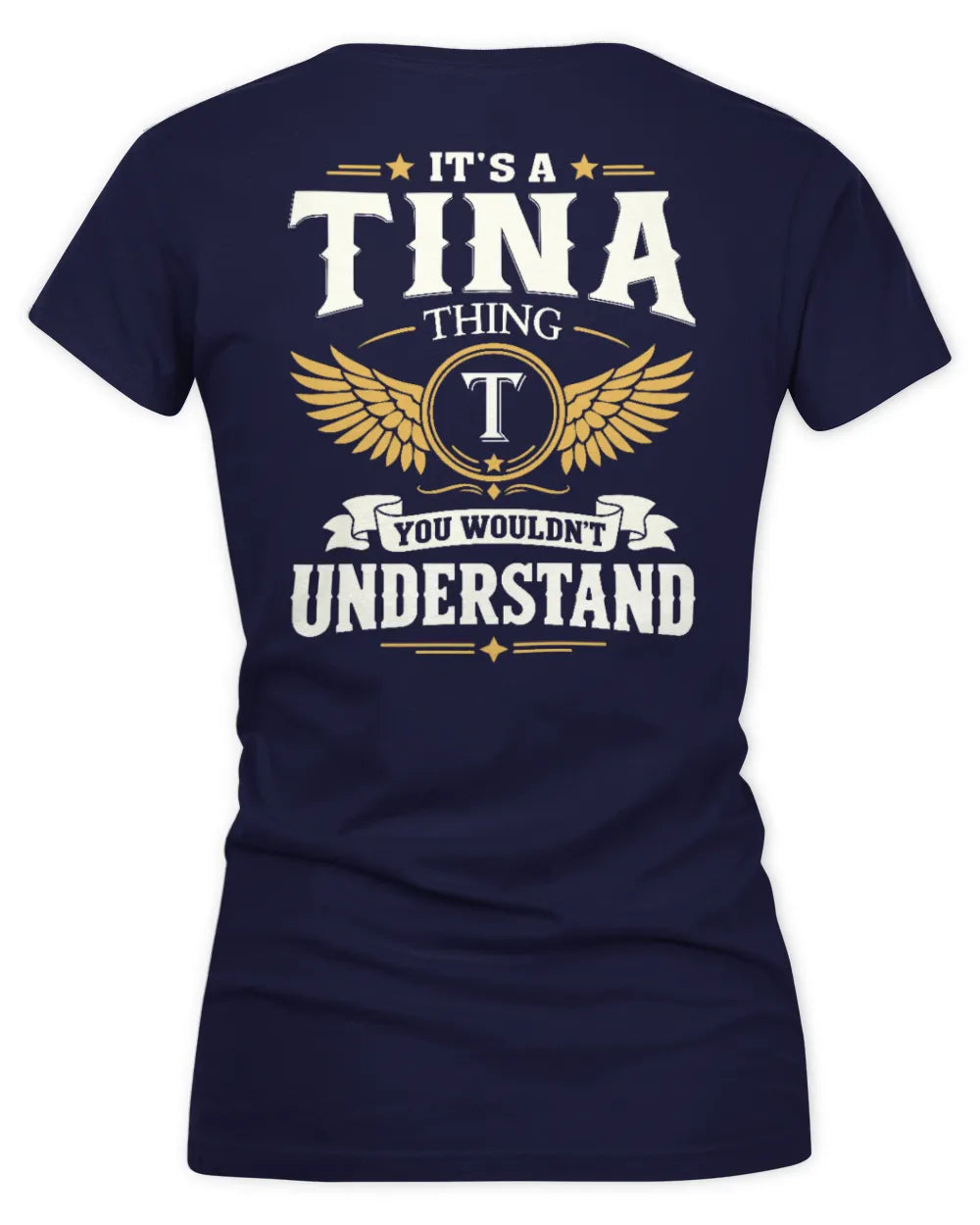 TINA KT06-M008 It’s a [NAME] Thing – You Wouldn’t Understand | Personalized Vintage T-Shirt - Women's V-Neck T-Shirt - Navy
