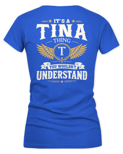 TINA KT06-M008 It’s a [NAME] Thing – You Wouldn’t Understand | Personalized Vintage T-Shirt - Women's V-Neck T-Shirt - Royal