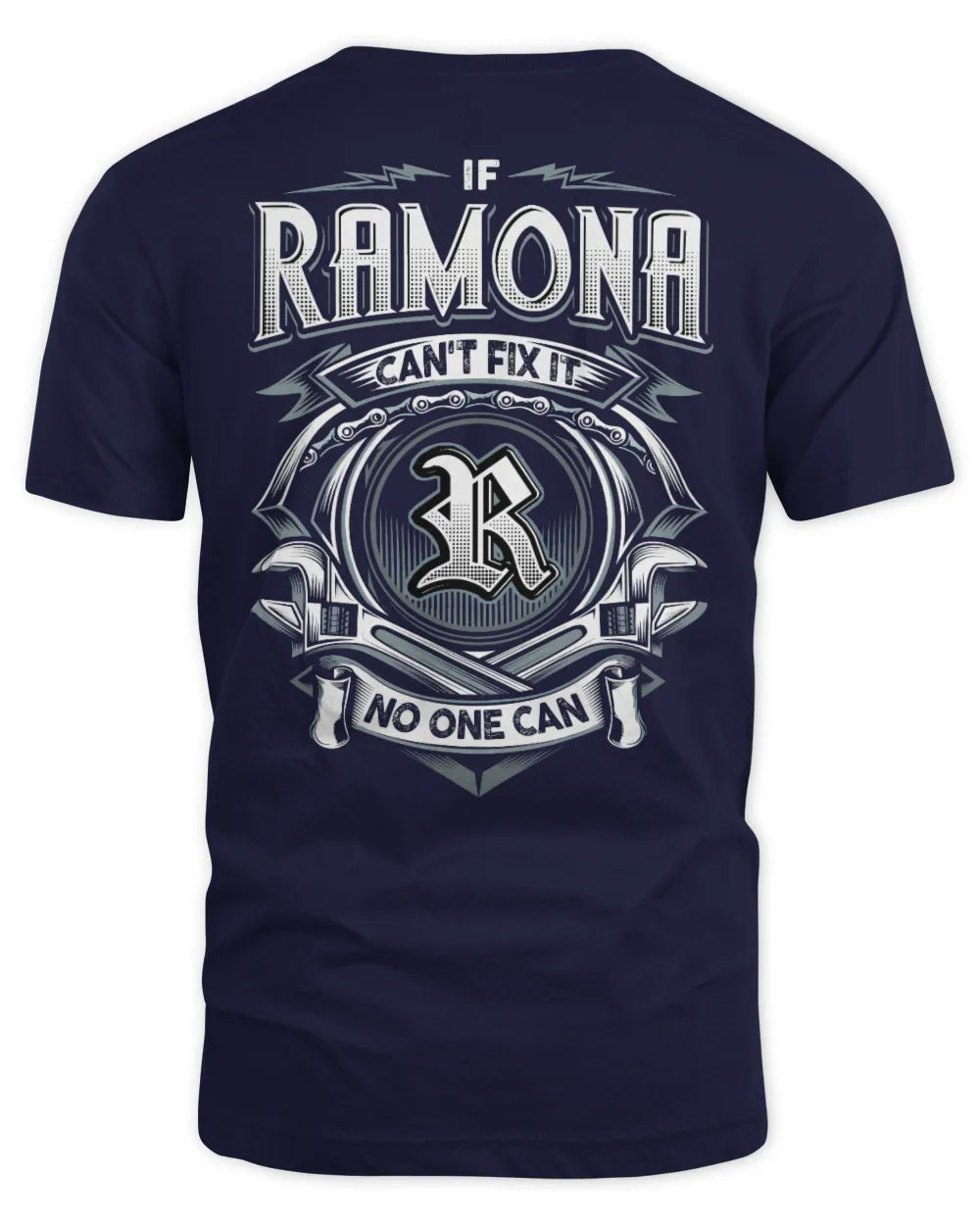 RAMONA AP81-K4-626 - Personalized Ahmed Quote Apparel “If Ahmed Can't Fix It, No One Can” - Unisex Standard T-Shirt - Navy