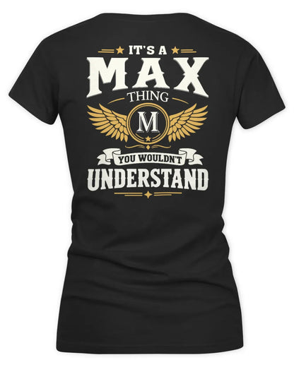 MAX KT06-M008 It’s a [NAME] Thing – You Wouldn’t Understand | Personalized Vintage T-Shirt - Women's V-Neck T-Shirt - Black