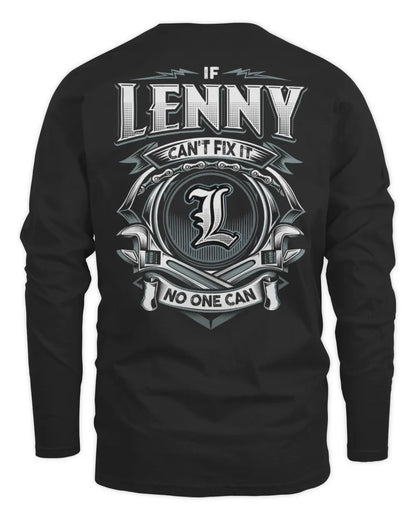 LENNY AP81-K4-626 - Personalized Ahmed Quote Apparel “If Ahmed Can't Fix It, No One Can” - Men's Long Sleeved T-Shirt - Black