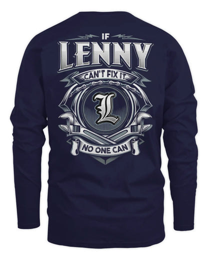 LENNY AP81-K4-626 - Personalized Ahmed Quote Apparel “If Ahmed Can't Fix It, No One Can” - Men's Long Sleeved T-Shirt - Navy