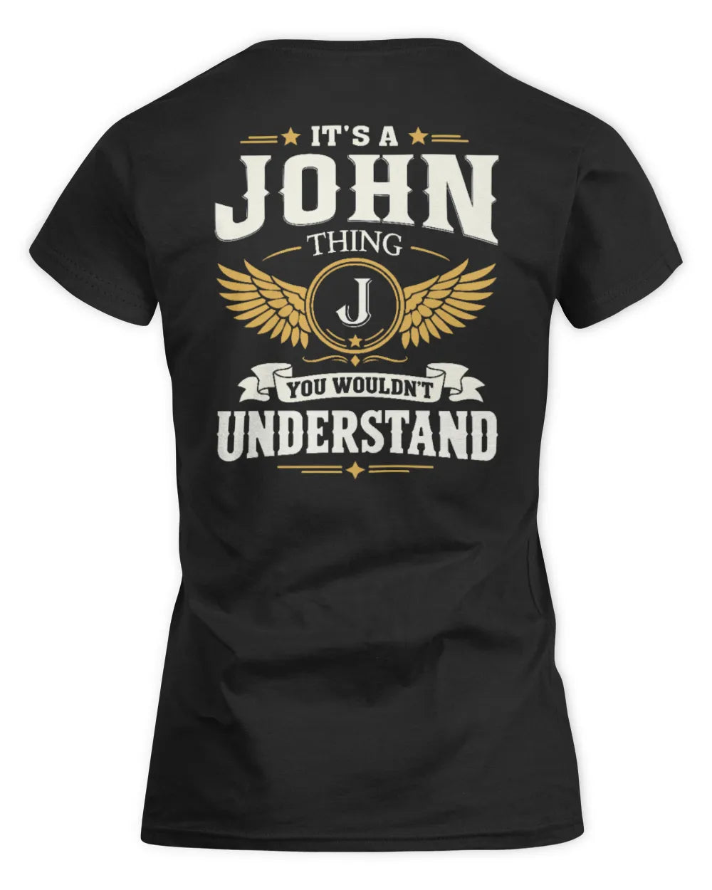 JOHN KT06-M008 It’s a [NAME] Thing – You Wouldn’t Understand | Personalized Vintage T-Shirt - Women's Standard T-Shirt - Black