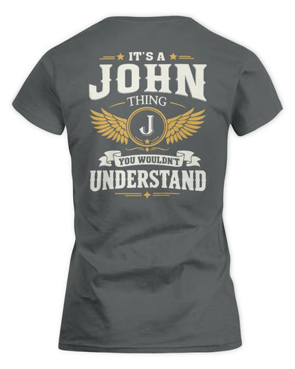 JOHN KT06-M008 It’s a [NAME] Thing – You Wouldn’t Understand | Personalized Vintage T-Shirt - Women's Standard T-Shirt - Charcoal