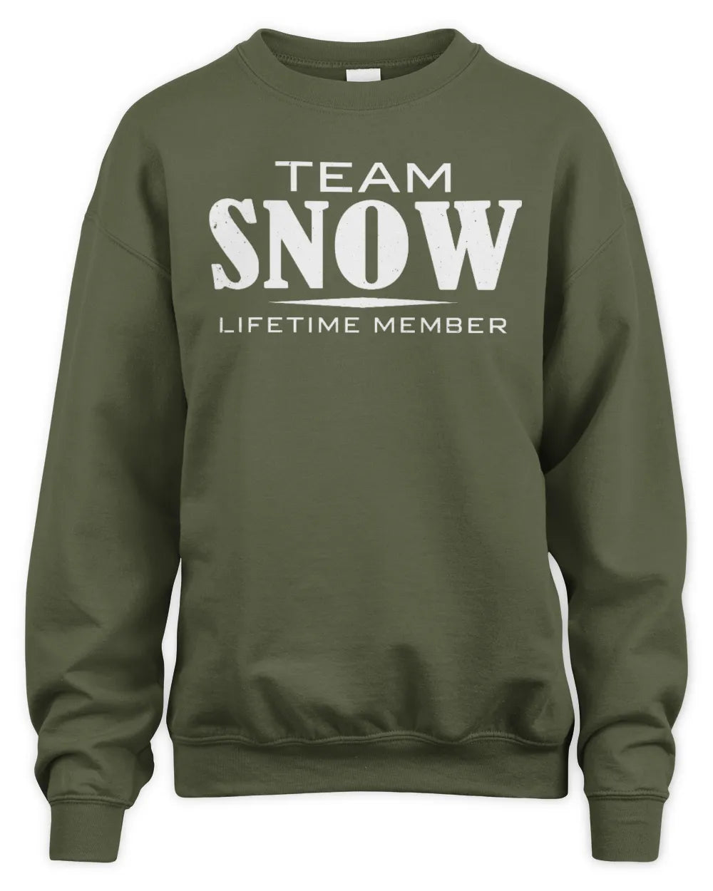 SNOW BL62-K4-128 - Personalized “Team NAME Lifetime Member” - Unisex Sweatshirt - Military Green
