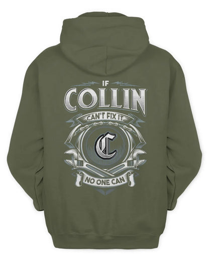 COLLIN AP81-K4-626 - Personalized Ahmed Quote Apparel “If Ahmed Can't Fix It, No One Can” - Unisex Hoodie - Military Green