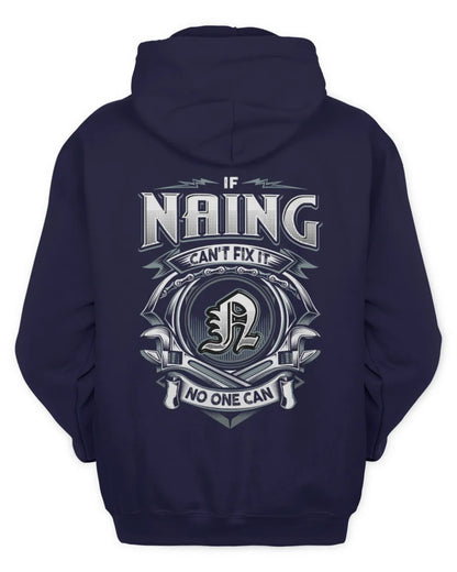 NAING AP81-K4-626 - Personalized Ahmed Quote Apparel “If Ahmed Can't Fix It, No One Can” - Unisex Hoodie - Navy