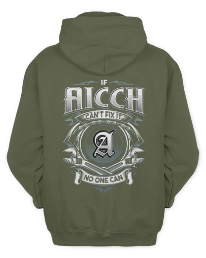 AICCH AP81-K4-626 - Personalized Ahmed Quote Apparel “If Ahmed Can't Fix It, No One Can” - Unisex Hoodie - Military Green