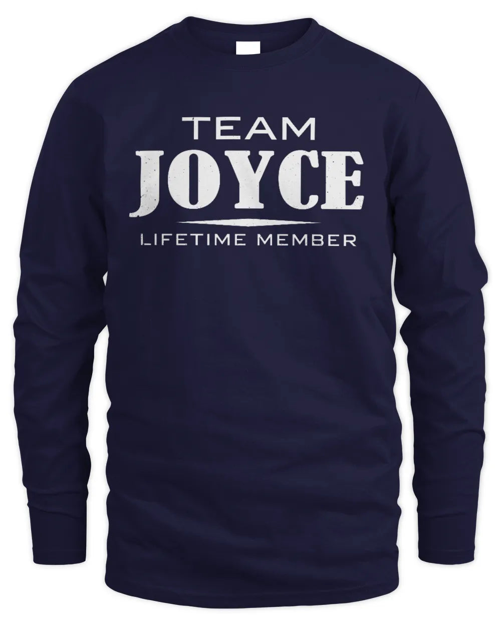 JOYCE BL62-K4-128 - Personalized “Team NAME Lifetime Member” - Men's Long Sleeved T-Shirt - Navy