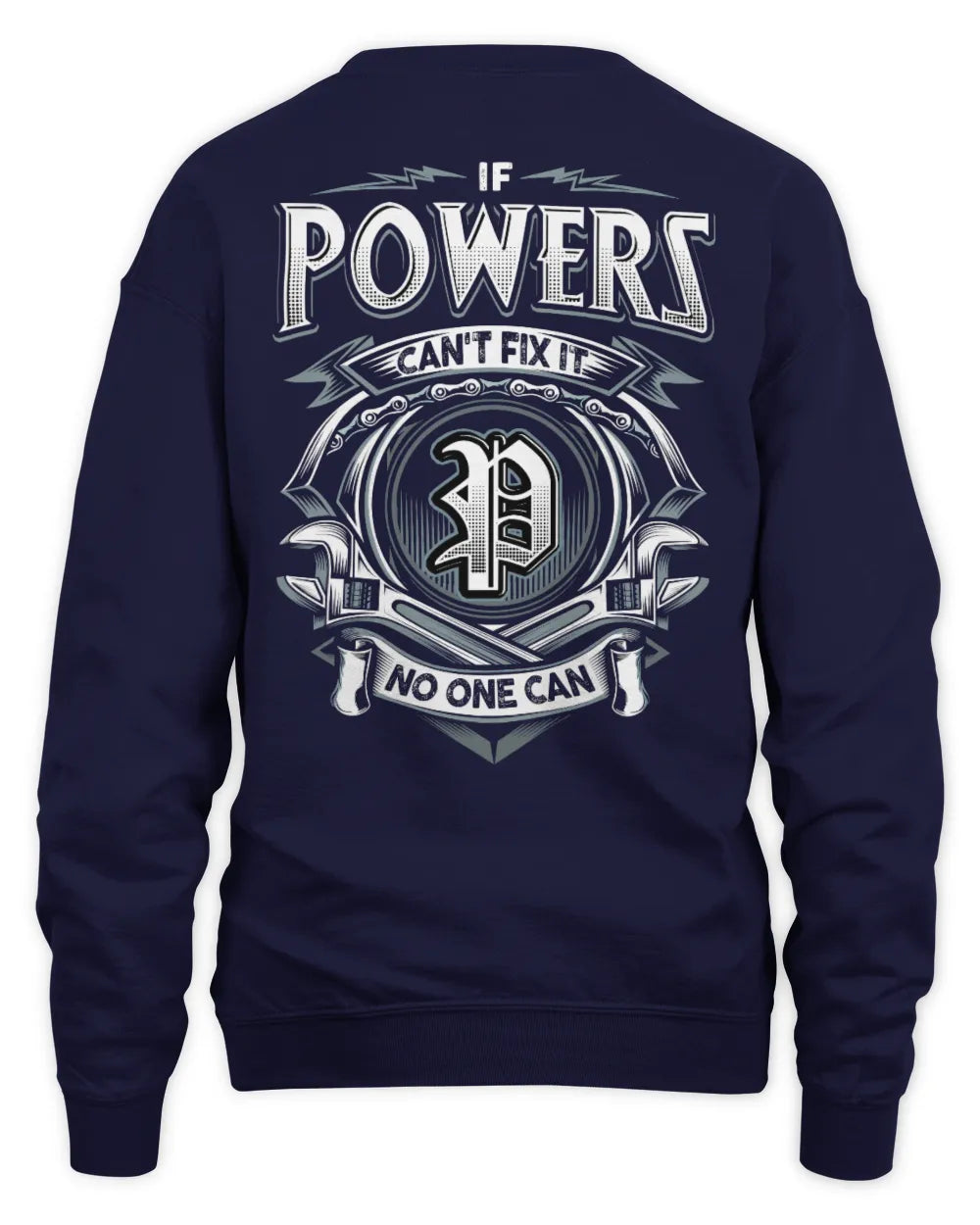 POWERS AP81-K4-626 - Personalized Ahmed Quote Apparel “If Ahmed Can't Fix It, No One Can” - Unisex Sweatshirt - Navy
