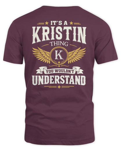 KRISTIN KT06-M008 It’s a [NAME] Thing – You Wouldn’t Understand | Personalized Vintage T-Shirt - Unisex Standard T-Shirt - Maroon