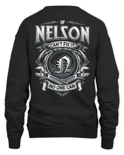 NELSON AP81-K4-626 - Personalized Ahmed Quote Apparel “If Ahmed Can't Fix It, No One Can” - Unisex Sweatshirt - Black