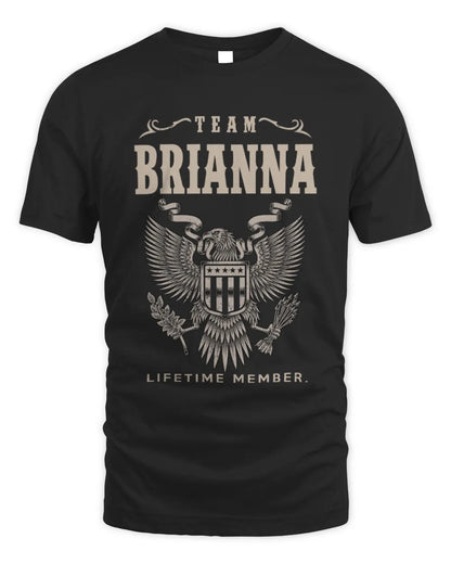 BRIANNA TP06-K82 – Personalized Classic Style Apparel “Team NAME Lifetime Member” - Unisex Standard T-Shirt - Black