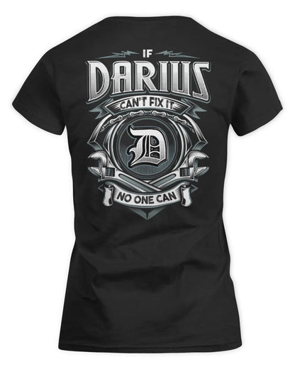 DARIUS AP81-K4-626 - Personalized Ahmed Quote Apparel “If Ahmed Can't Fix It, No One Can” - Women's Standard T-Shirt - Black