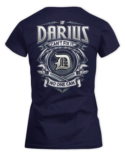 DARIUS AP81-K4-626 - Personalized Ahmed Quote Apparel “If Ahmed Can't Fix It, No One Can” - Women's Standard T-Shirt - Navy