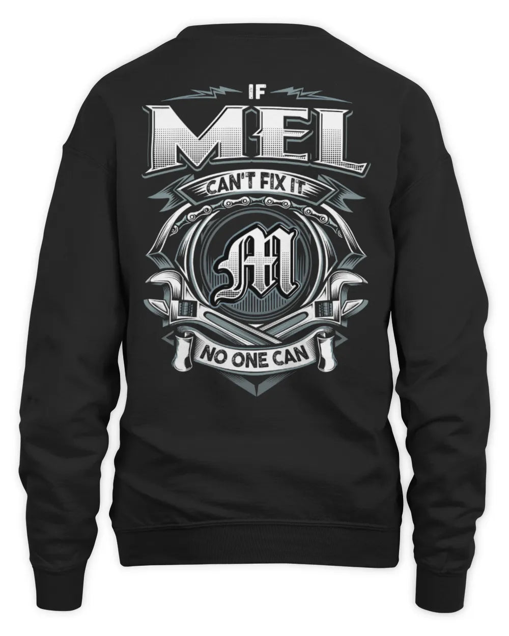 MEL AP81-K4-626 - Personalized Ahmed Quote Apparel “If Ahmed Can't Fix It, No One Can” - Unisex Sweatshirt - Black
