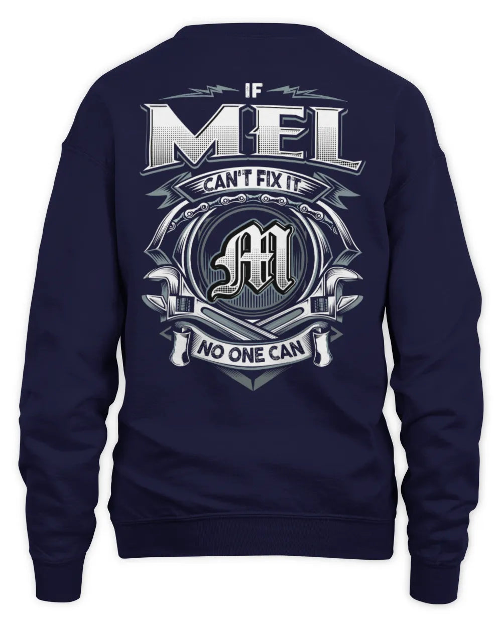 MEL AP81-K4-626 - Personalized Ahmed Quote Apparel “If Ahmed Can't Fix It, No One Can” - Unisex Sweatshirt - Navy