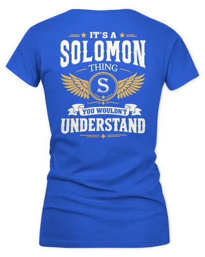 SOLOMON KT06-M008 It’s a [NAME] Thing – You Wouldn’t Understand | Personalized Vintage T-Shirt - Women's V-Neck T-Shirt - Royal