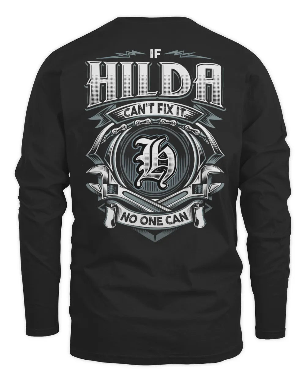 HILDA AP81-K4-626 - Personalized Ahmed Quote Apparel “If Ahmed Can't Fix It, No One Can” - Men's Long Sleeved T-Shirt - Black